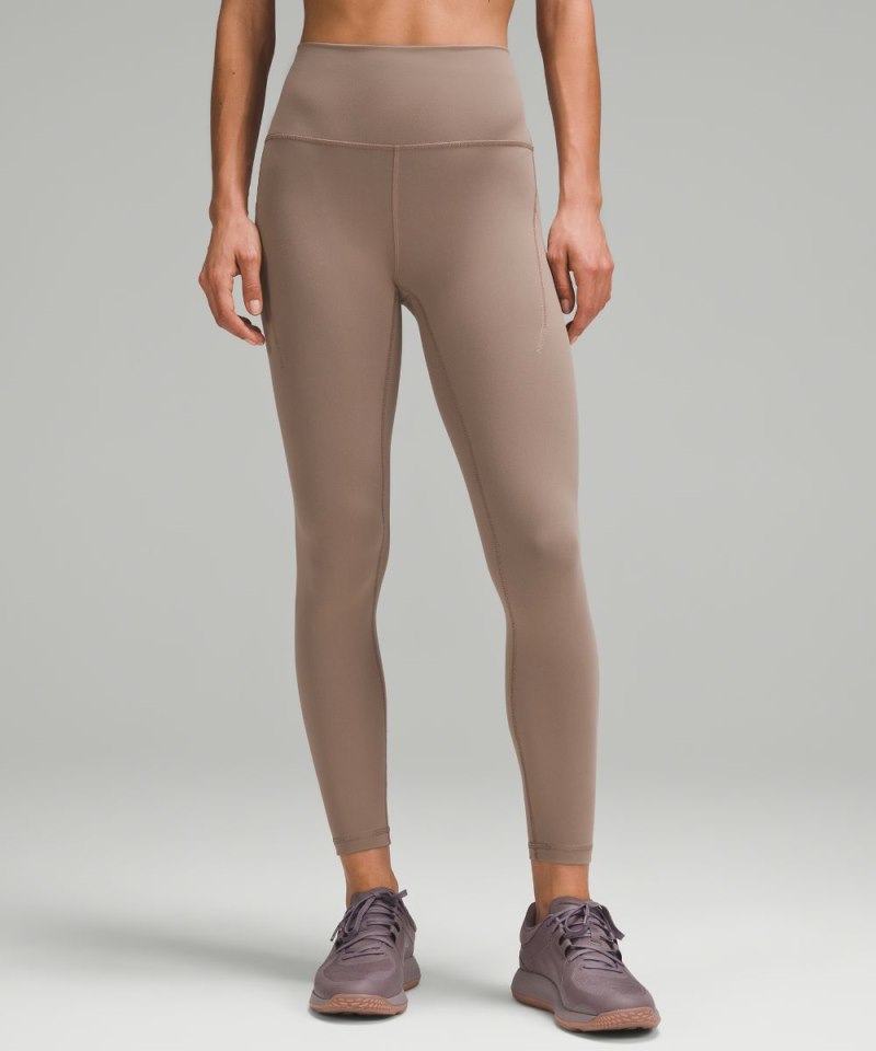 Lululemon Wunder Train High-Rise Tight with Pockets 25" Taupetastic Online Outlet Sale