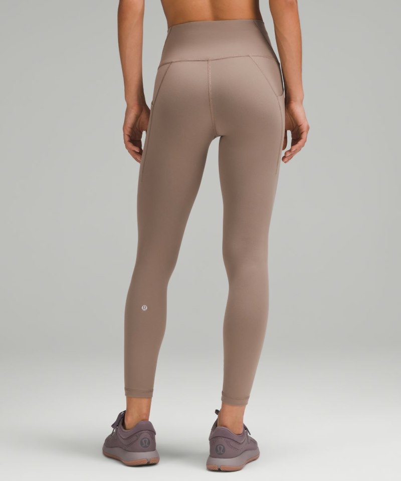 Lululemon Wunder Train High-Rise Tight with Pockets 25" Taupetastic Online Outlet Sale