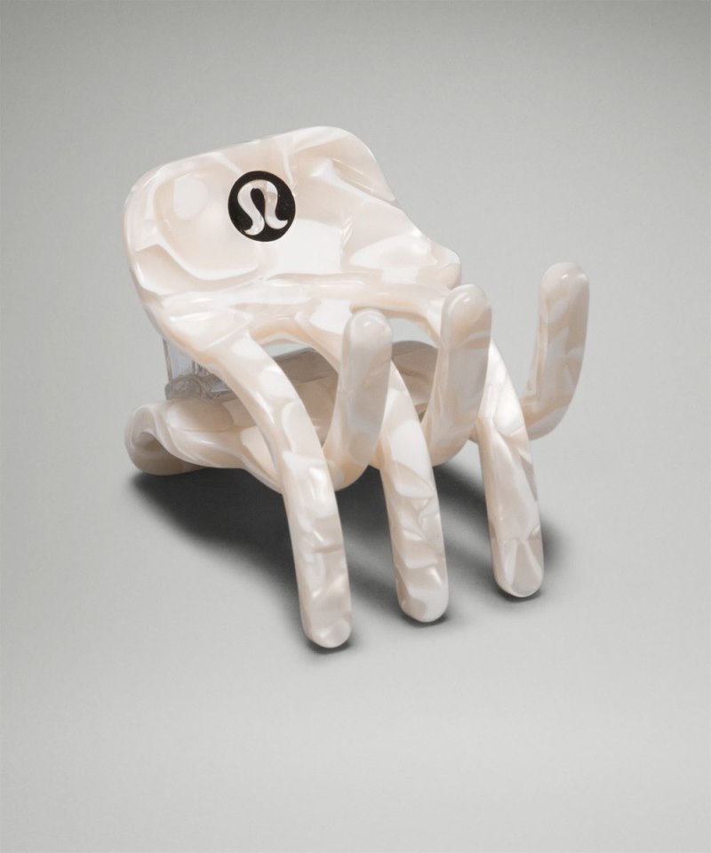 Lululemon Criss-Cross Claw Clip *Small Light Ivory / White Online Outlet Sale