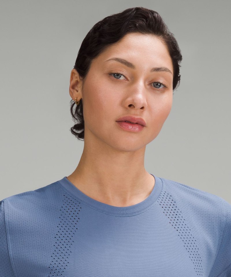 Lululemon Train to Be Short-Sleeve Shirt Oasis Blue / Oasis Blue Online Outlet Sale