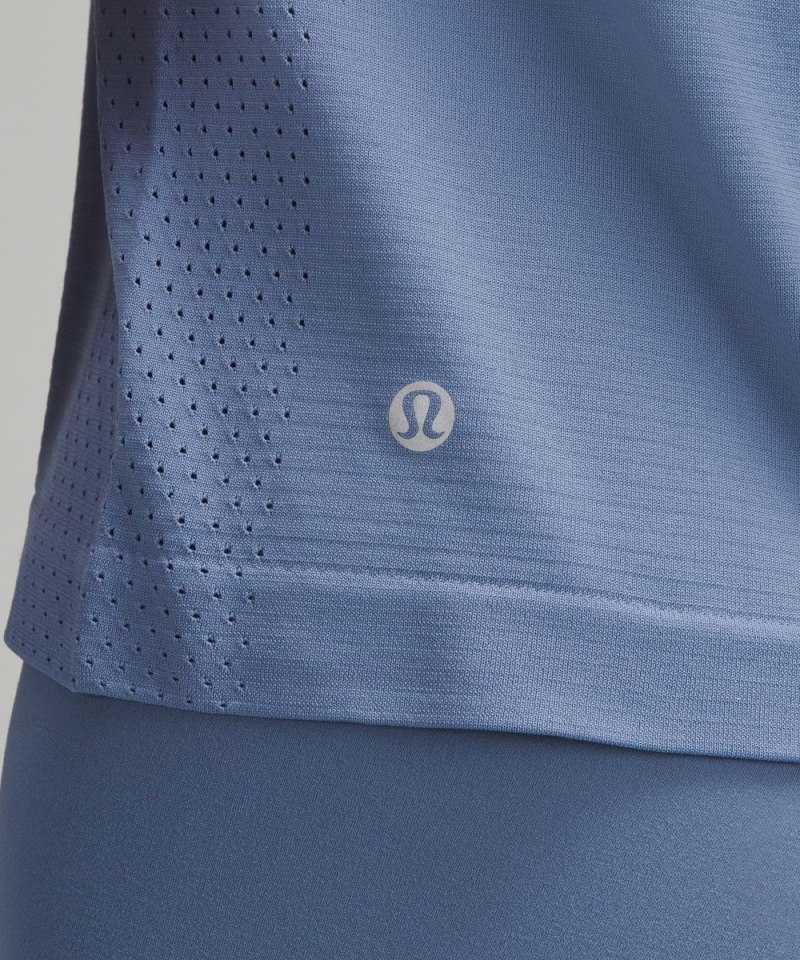 Lululemon Train to Be Short-Sleeve Shirt Oasis Blue / Oasis Blue Online Outlet Sale