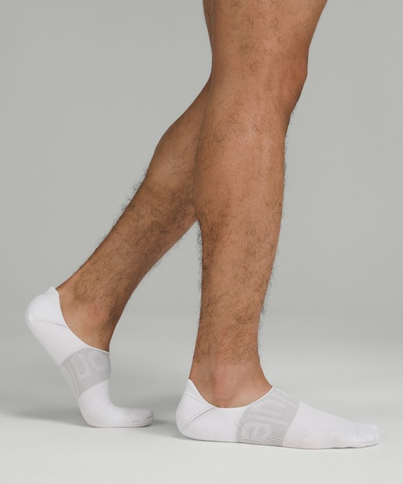 Lululemon Men's Power Stride No-Show Socks with Active Grip *5 Pack White Online Outlet Sale
