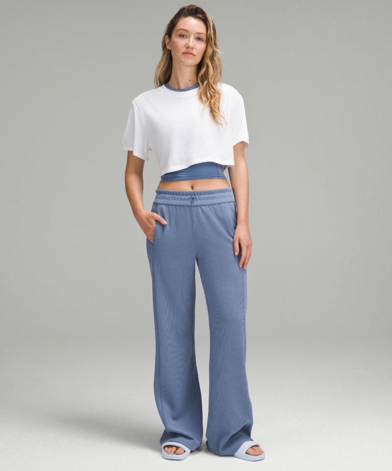 Lululemon Ribbed Softstreme Mid-Rise Pant 32" Oasis Blue Online Outlet Sale