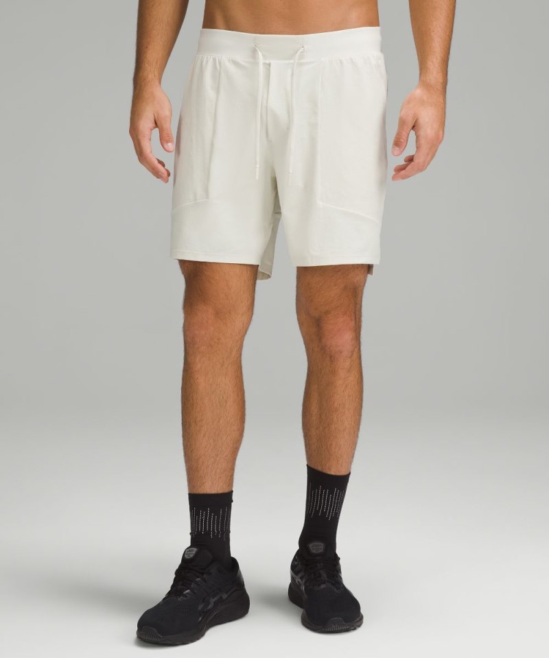 Lululemon License to Train Lined Short 7" Bone Online Outlet Sale