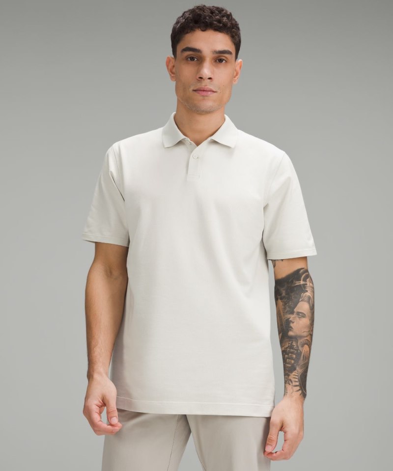 Lululemon Classic-Fit Pique Short-Sleeve Polo Shirt Bone Online Outlet Sale