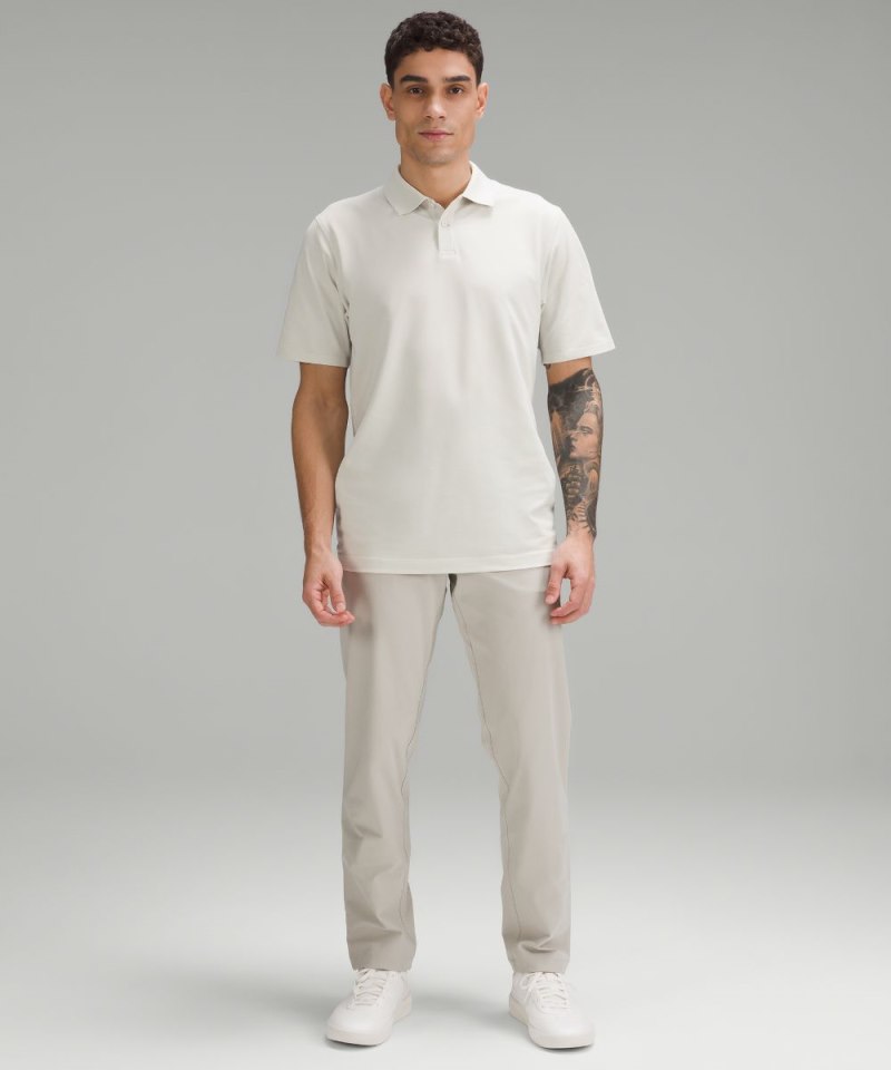 Lululemon Classic-Fit Pique Short-Sleeve Polo Shirt Bone Online Outlet Sale