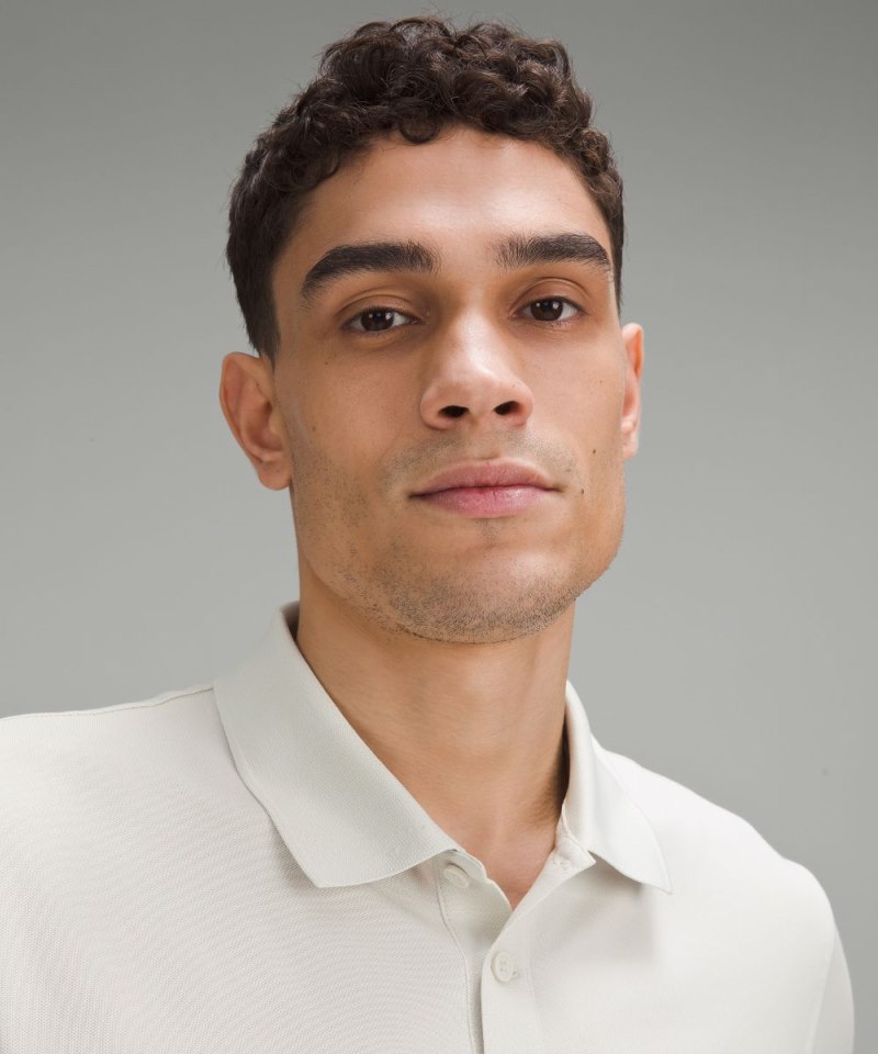 Lululemon Classic-Fit Pique Short-Sleeve Polo Shirt Bone Online Outlet Sale