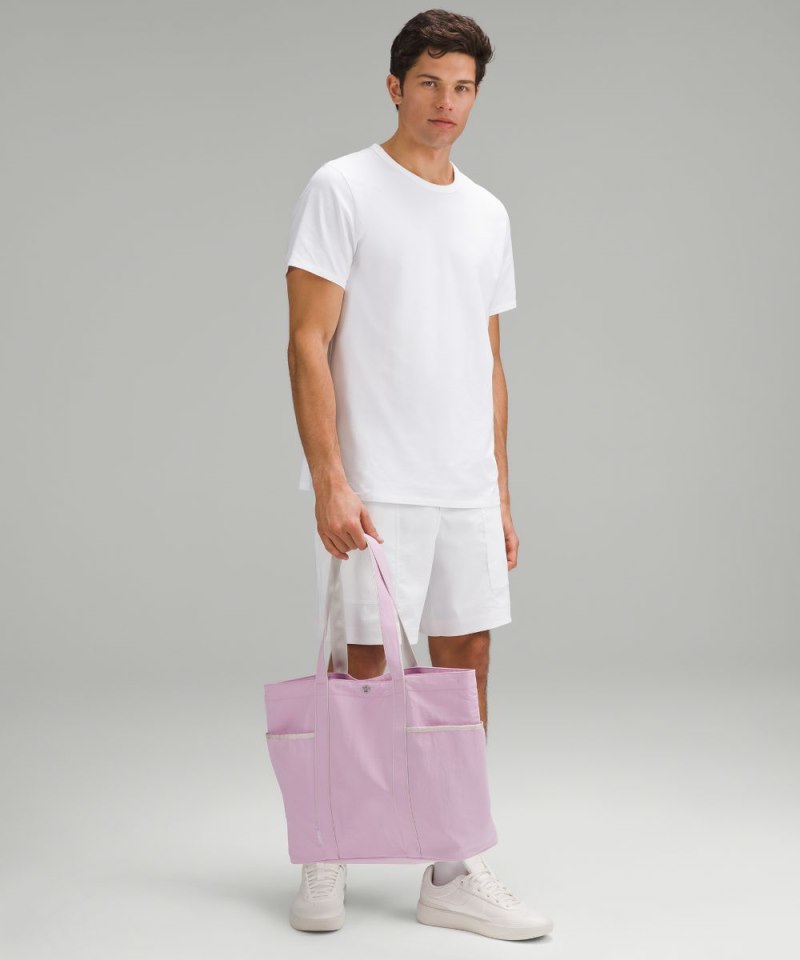 Lululemon Daily Multi-Pocket Tote Bag 20L Vitapink / White Opal Online Outlet Sale