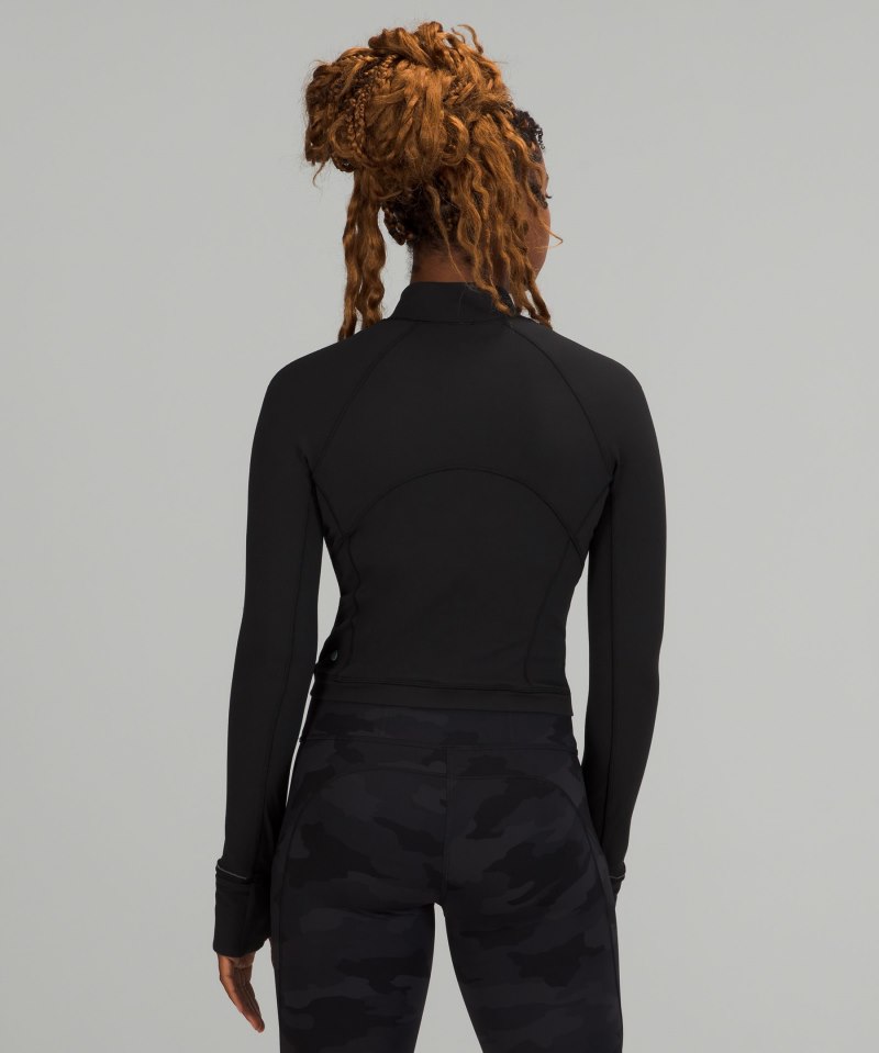 Lululemon It's Rulu Cropped Half Zip Black Online Outlet Sale
