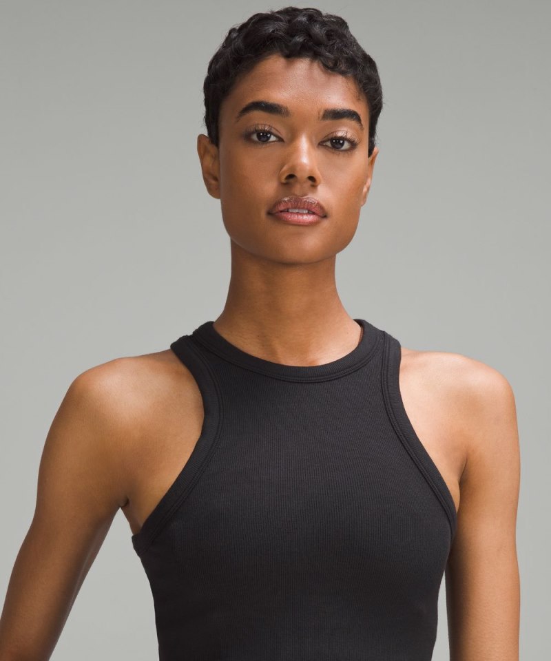 Lululemon Hold Tight Cropped Tank Top Black Online Outlet Sale