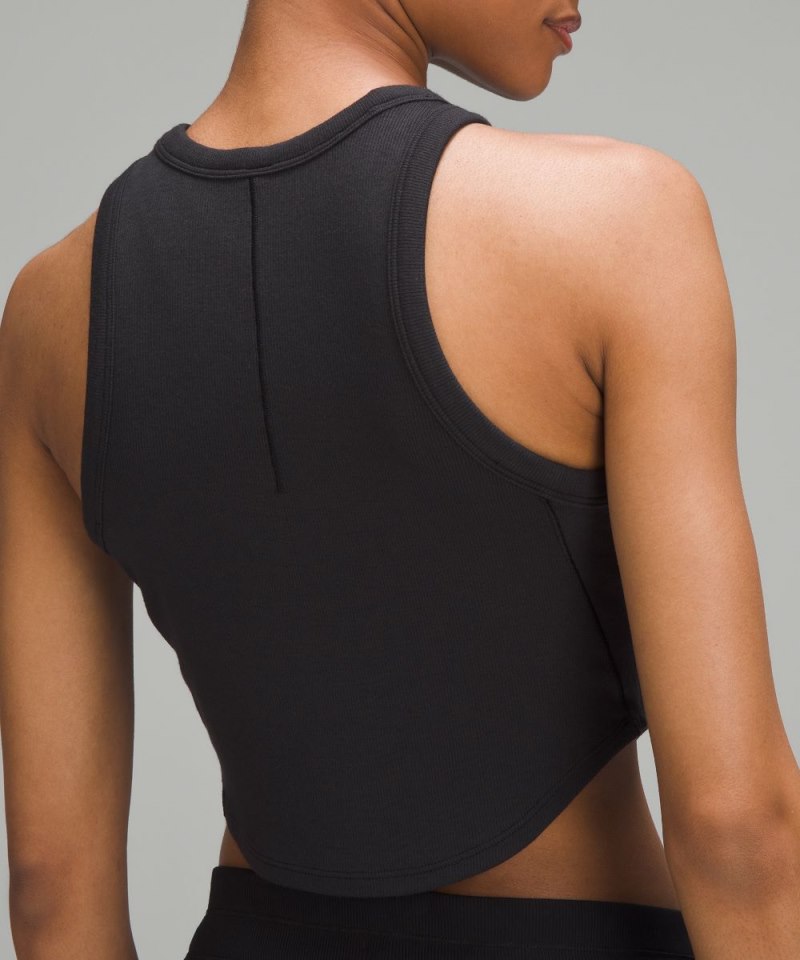Lululemon Hold Tight Cropped Tank Top Black Online Outlet Sale