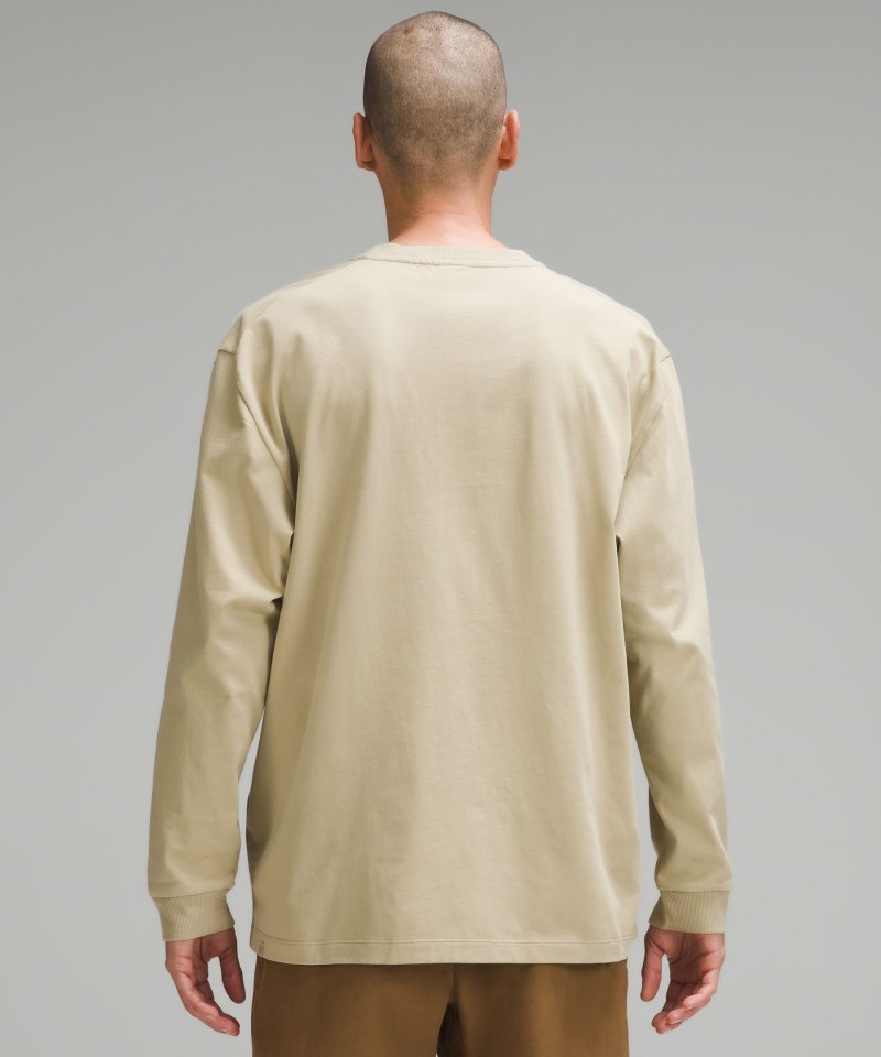 Lululemon Heavyweight Cotton Jersey Long-Sleeve Shirt Compass Khaki Online Outlet Sale