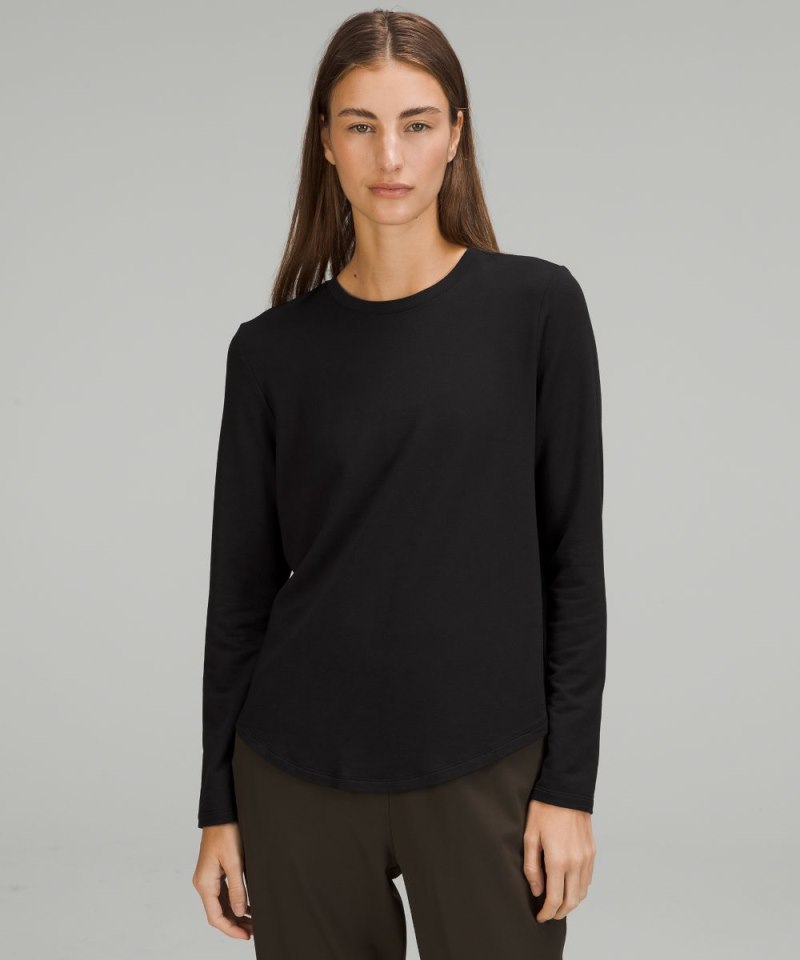 Lululemon Love Modal Fleece Long-Sleeve Shirt Black Online Outlet Sale