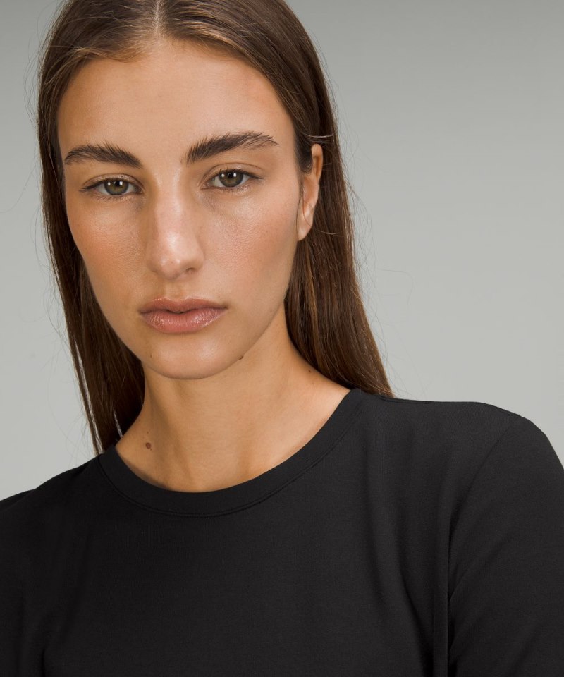 Lululemon Love Modal Fleece Long-Sleeve Shirt Black Online Outlet Sale