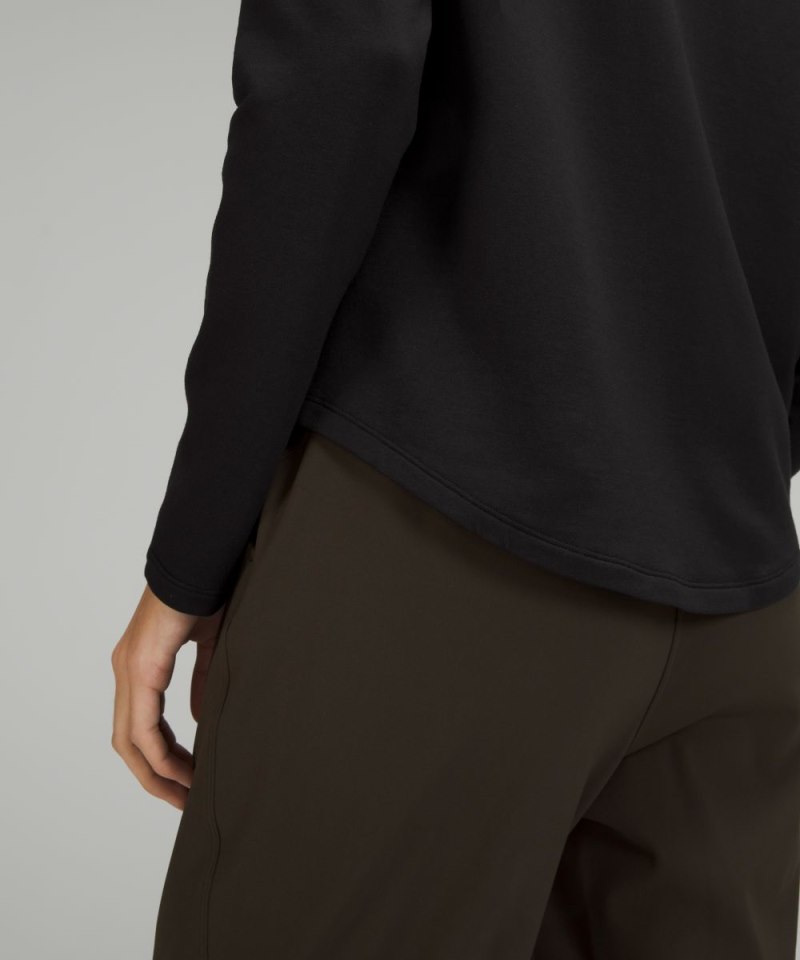 Lululemon Love Modal Fleece Long-Sleeve Shirt Black Online Outlet Sale