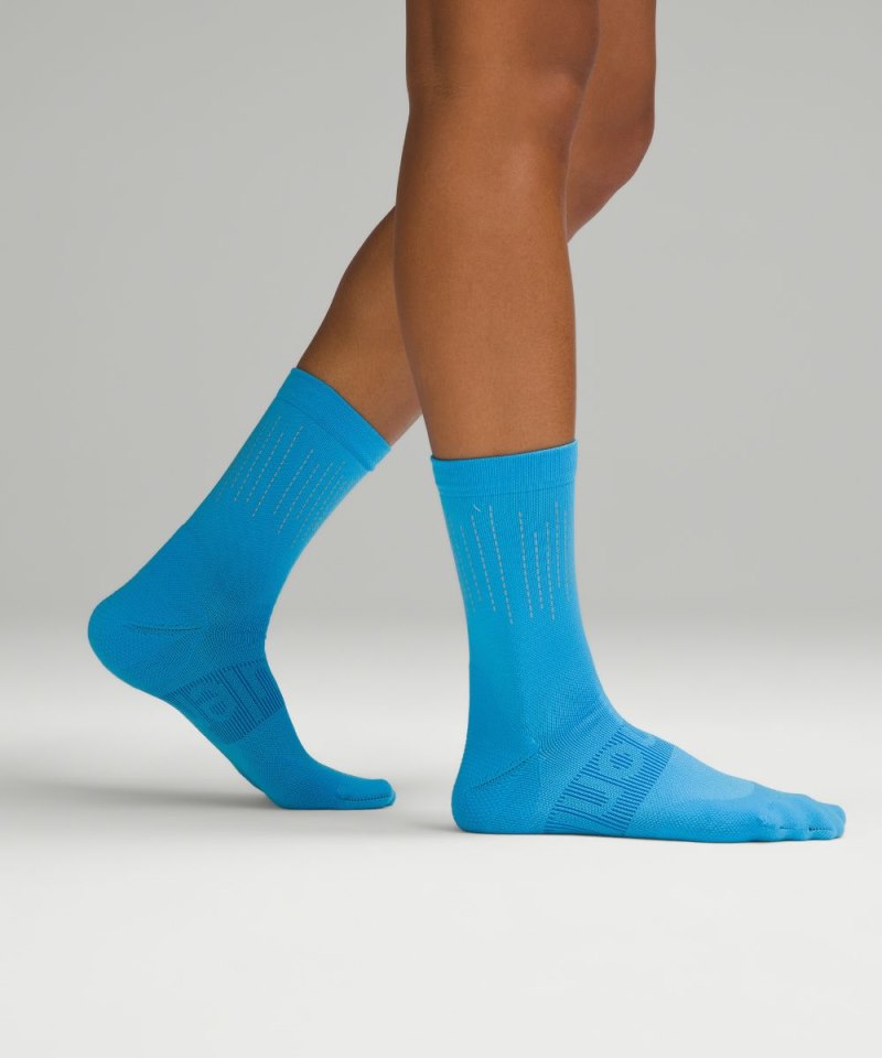 Lululemon Women's Power Stride Crew Socks *Reflective Kayak Blue Online Outlet Sale