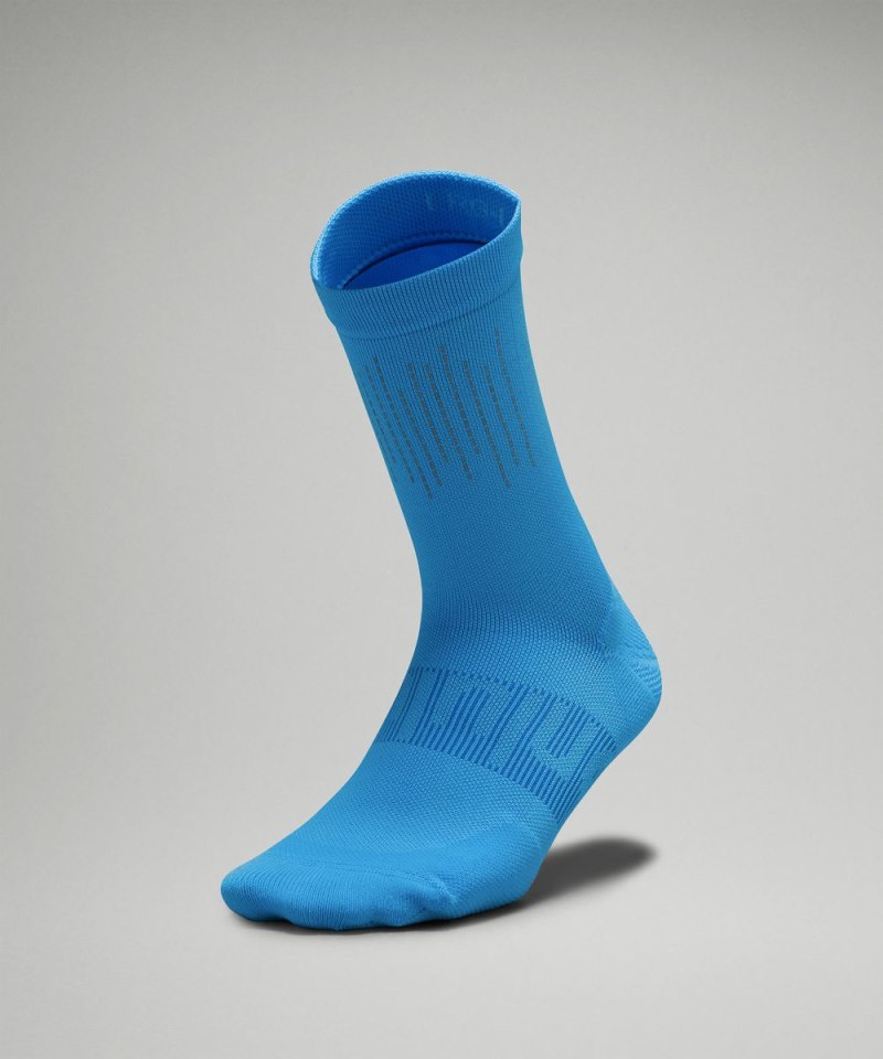 Lululemon Women's Power Stride Crew Socks *Reflective Kayak Blue Online Outlet Sale