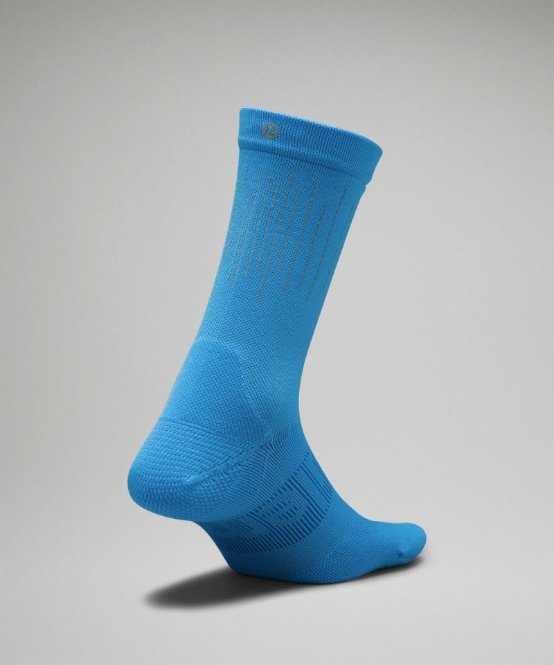 Lululemon Women's Power Stride Crew Socks *Reflective Kayak Blue Online Outlet Sale