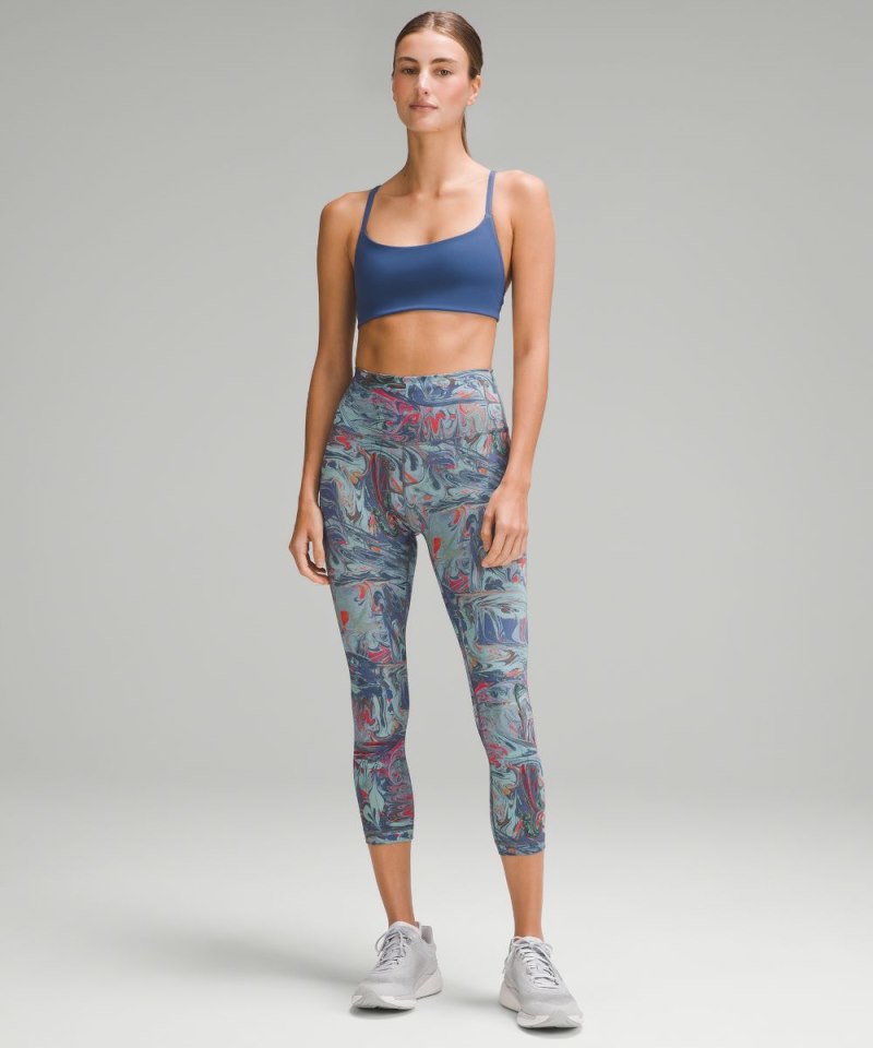 Lululemon Wunder Train High-Rise Crop 23" Mountain Marble Multi Online Outlet Sale