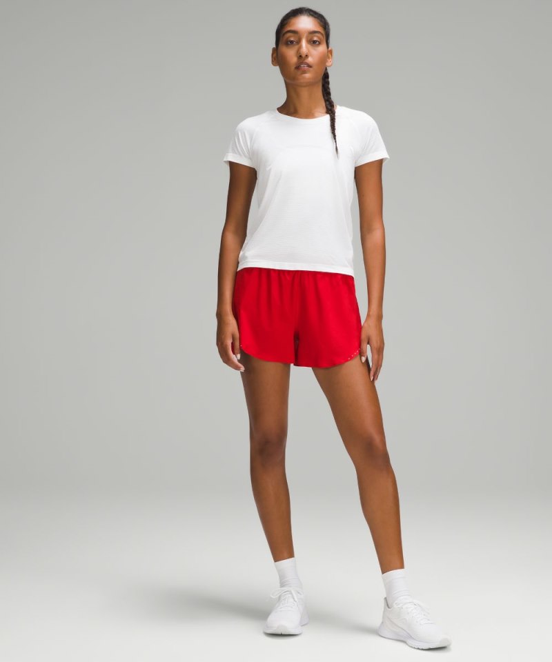 Lululemon Fast and Free Reflective High-Rise Classic-Fit Short 3" Dark Red Online Outlet Sale