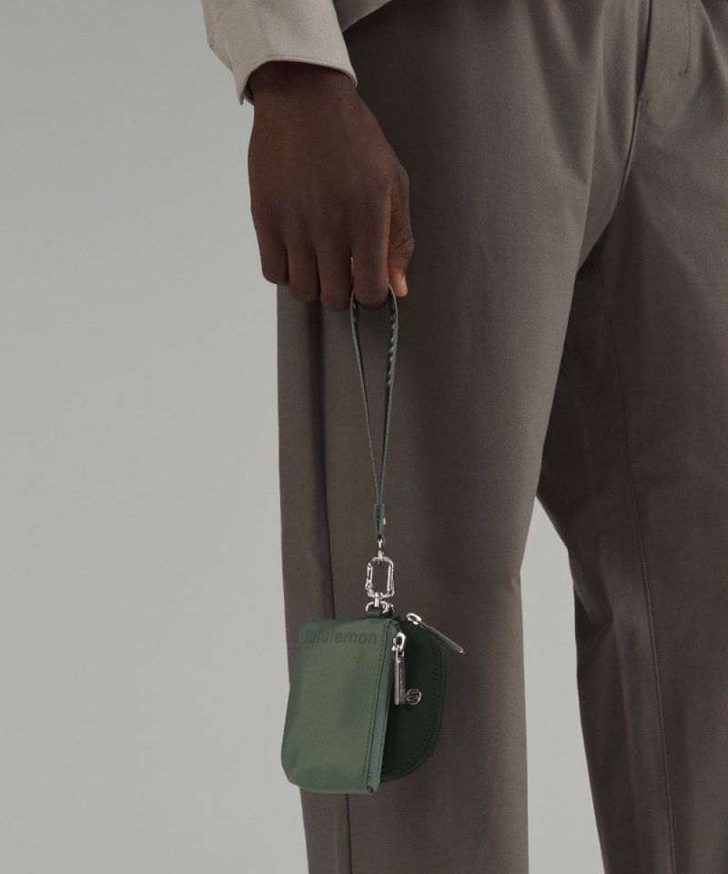 Lululemon Dual Pouch Wristlet *Wordmark Legacy Green / Grey Eucalyptus Online Outlet Sale