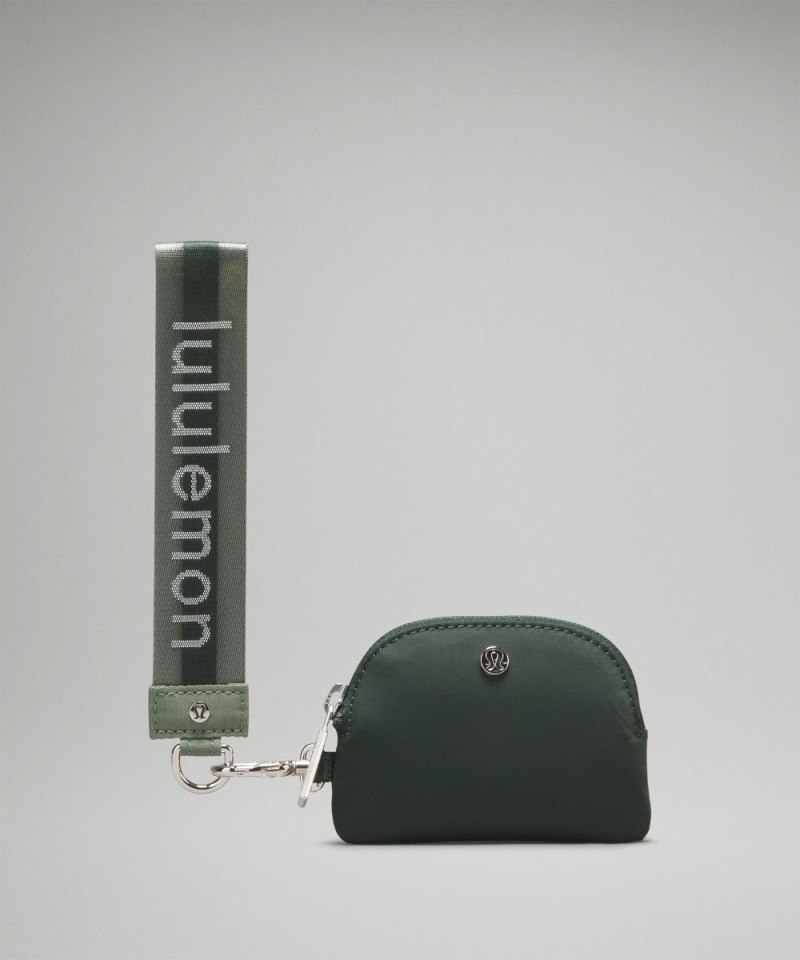 Lululemon Dual Pouch Wristlet *Wordmark Legacy Green / Grey Eucalyptus Online Outlet Sale