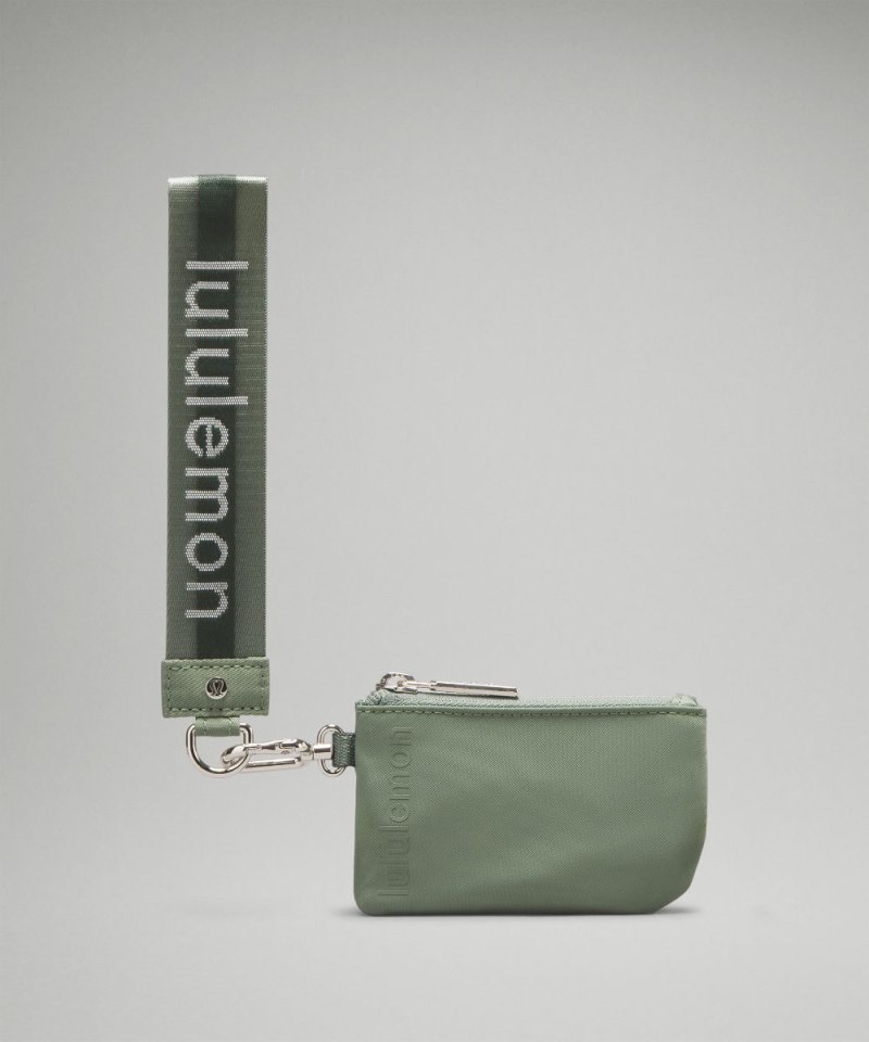 Lululemon Dual Pouch Wristlet *Wordmark Legacy Green / Grey Eucalyptus Online Outlet Sale