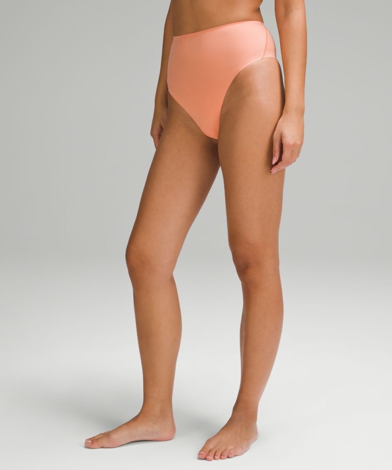 Lululemon Wundermost Ultra-Soft Nulu High-Waist Thong Underwear Coral Kiss Online Outlet Sale