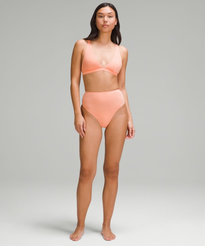 Lululemon Wundermost Ultra-Soft Nulu High-Waist Thong Underwear Coral Kiss Online Outlet Sale