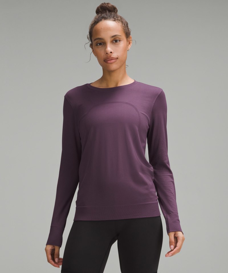 Lululemon Swiftly Relaxed Long-Sleeve Shirt Grape Thistle / Grape Thistle Online Outlet Sale