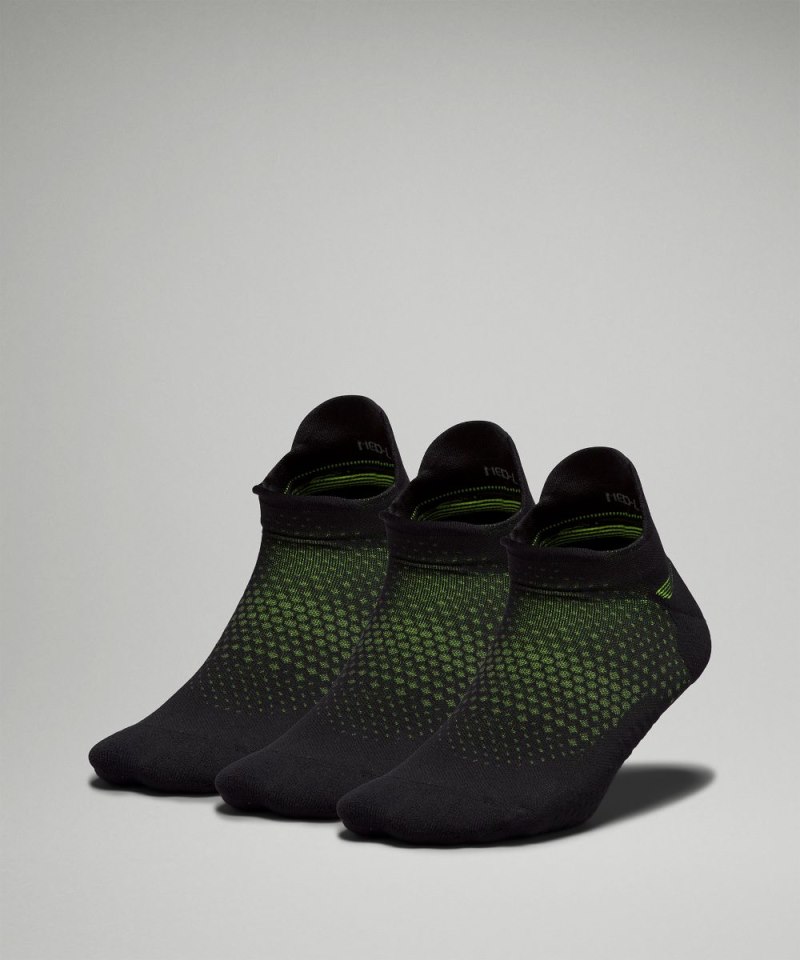 Lululemon Women's MacroPillow Tab Running Socks Medium Cushioning *3 Pack Black / Highlight Yellow Online Outlet Sale