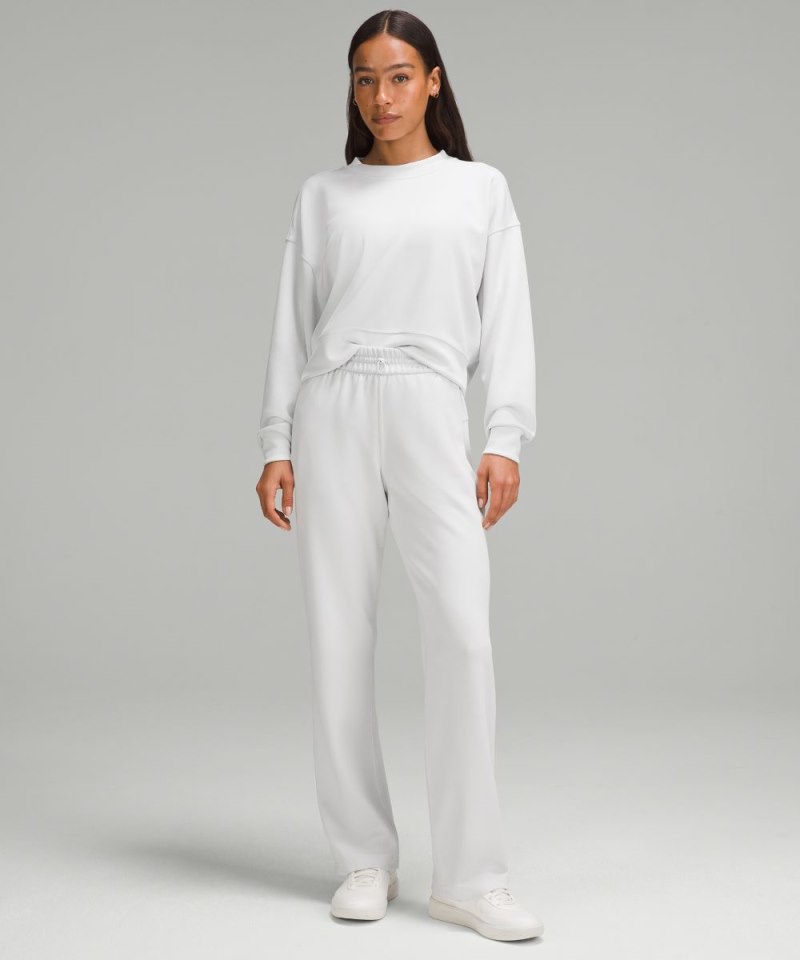 Lululemon Softstreme Perfectly Oversized Cropped Crew Light Vapor Online Outlet Sale