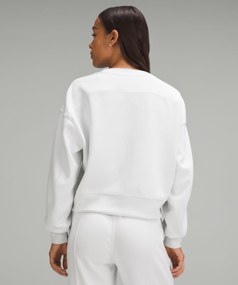 Lululemon Softstreme Perfectly Oversized Cropped Crew Light Vapor Online Outlet Sale