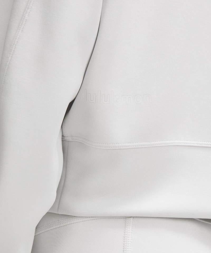 Lululemon Softstreme Perfectly Oversized Cropped Crew Light Vapor Online Outlet Sale