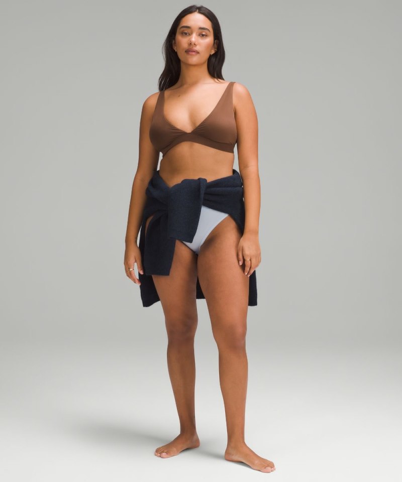 Lululemon Wundermost Ultra-Soft Nulu Triangle Bralette A–D Cups Java (not available) Online Outlet Sale