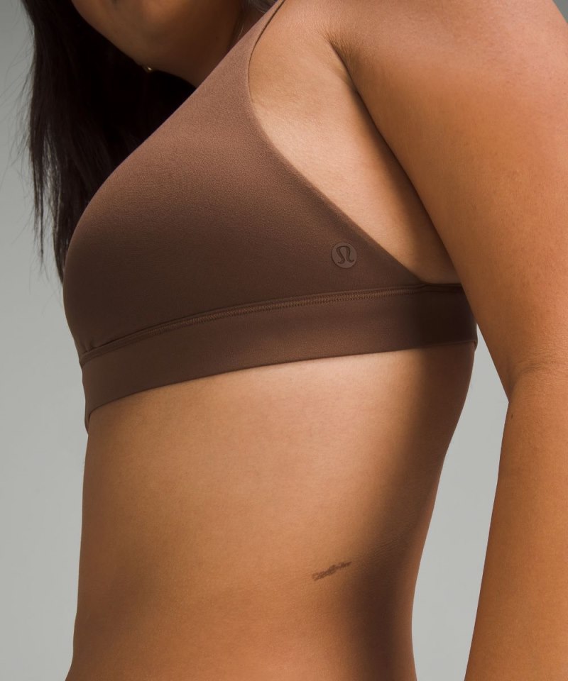 Lululemon Wundermost Ultra-Soft Nulu Triangle Bralette A–D Cups Java (not available) Online Outlet Sale