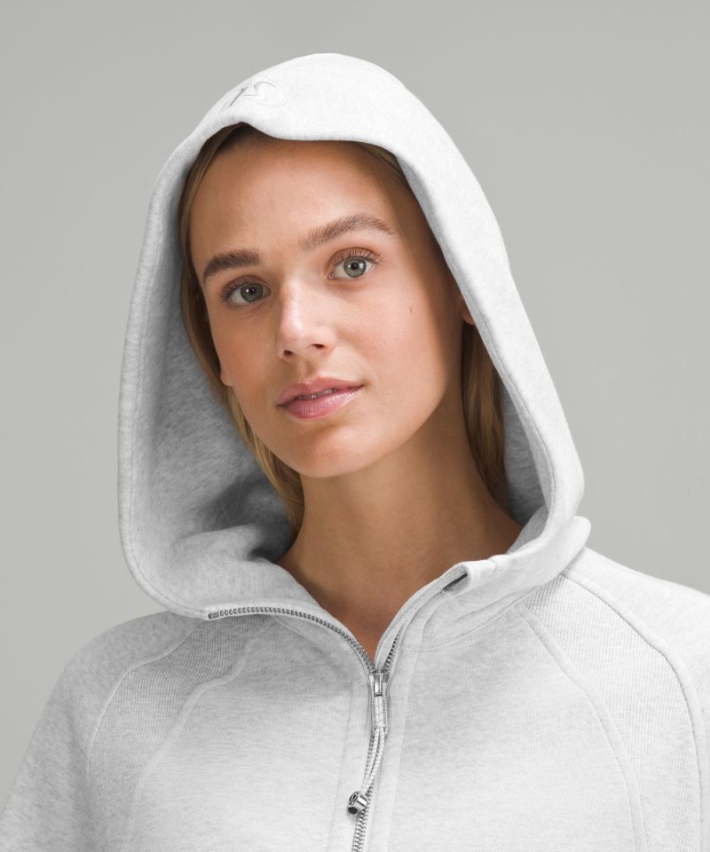 Lululemon Scuba Oversized Full-Zip Hoodie Heathered Core Ultra Light Grey Online Outlet Sale