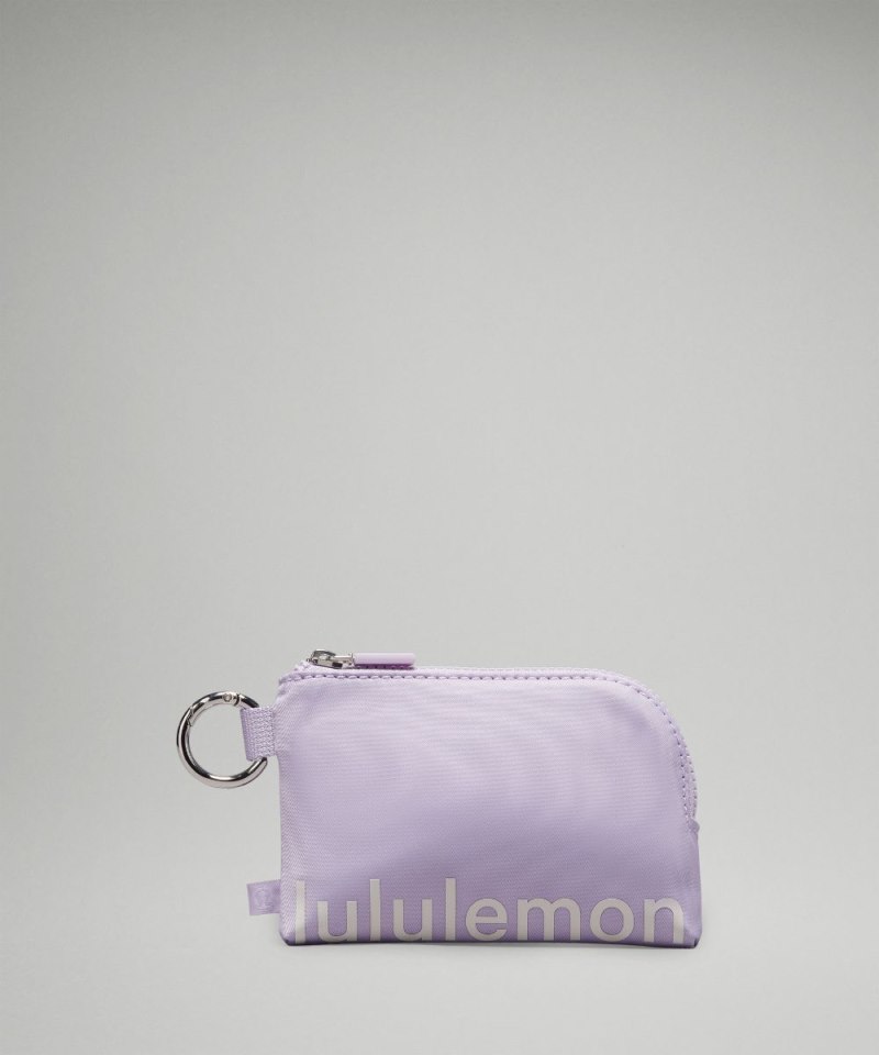 Lululemon Clippable Card Pouch Lilac Ether / White Opal Online Outlet Sale