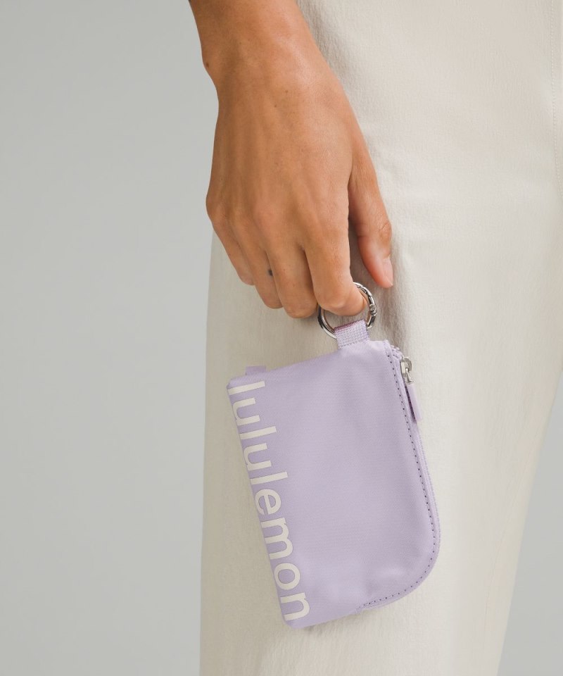 Lululemon Clippable Card Pouch Lilac Ether / White Opal Online Outlet Sale
