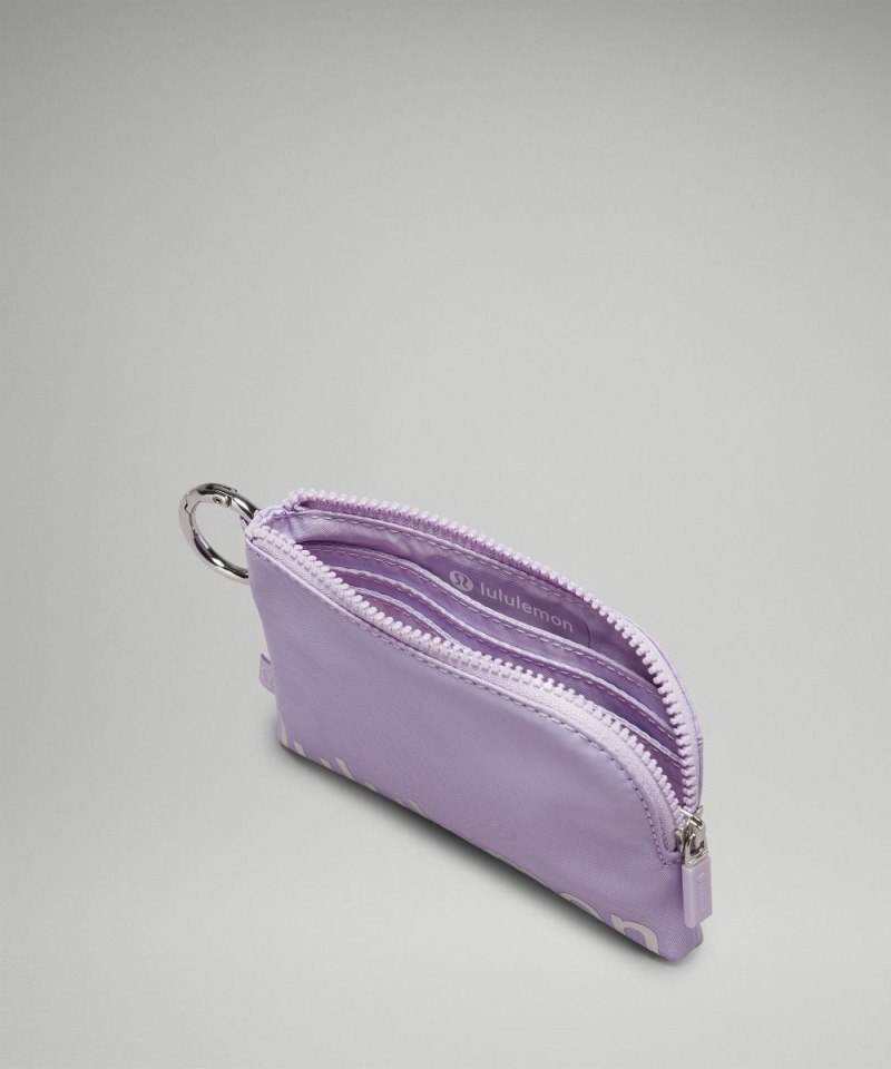 Lululemon Clippable Card Pouch Lilac Ether / White Opal Online Outlet Sale