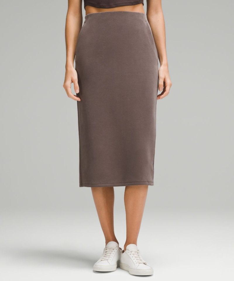 Lululemon Softstreme High-Rise Midi Skirt Espresso (not available) Online Outlet Sale