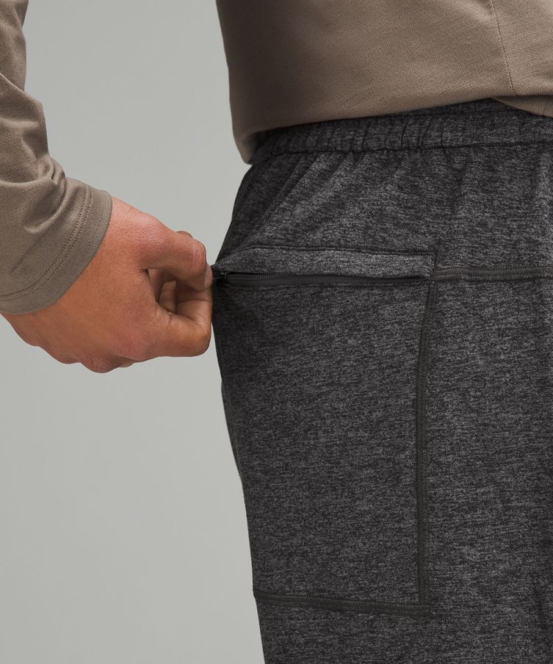 Lululemon Soft Jersey Short 5" Heathered Black / Heathered Graphite Grey Online Outlet Sale