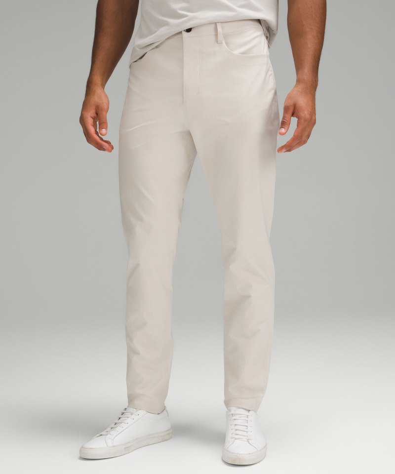 Lululemon ABC Bonded Twill 5 Pocket Pant Natural Ivory Online Outlet Sale