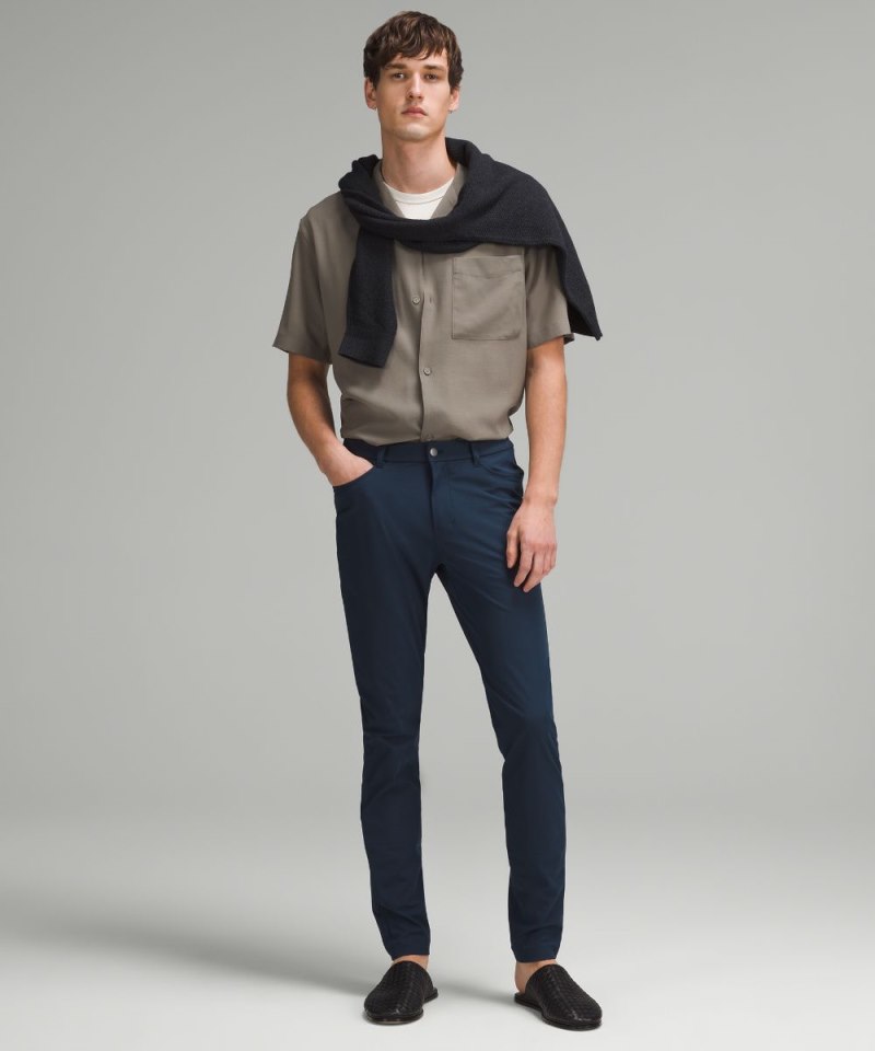 Lululemon ABC Skinny-Fit 5 Pocket Pant 34"L *Warpstreme True Navy Online Outlet Sale