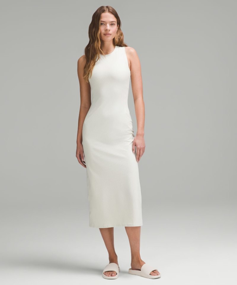 Lululemon All Aligned Ribbed Midi Dress Bone Online Outlet Sale