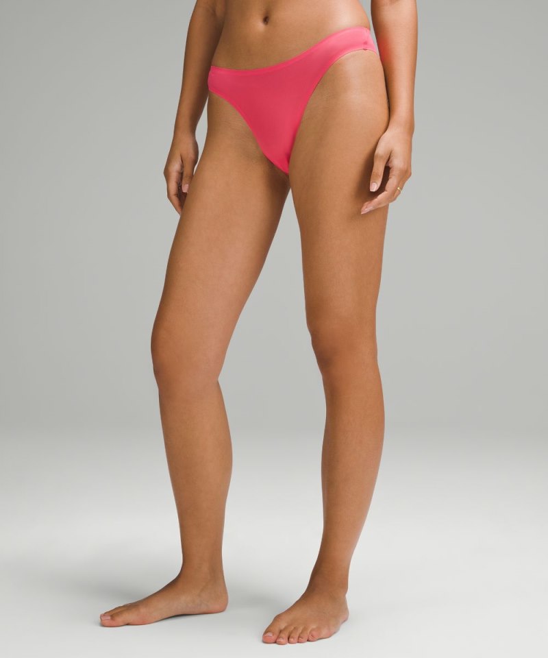 Lululemon Nulu Mesh Wundermost Mid-Rise Bikini Underwear Glaze Pink Online Outlet Sale