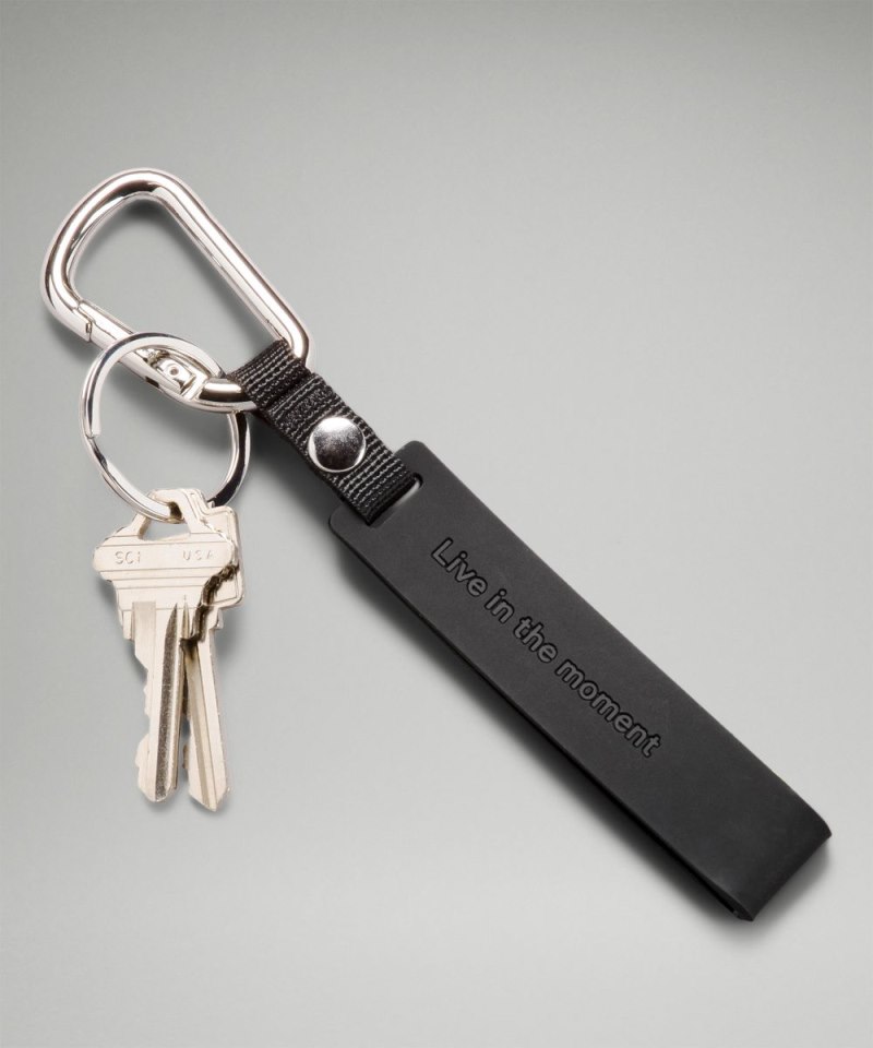 Lululemon Silicone Keychain Black / Silver Online Outlet Sale