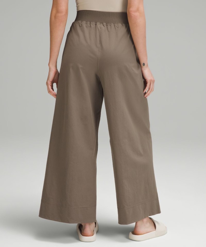 Lululemon Stretch Woven High-Rise Wide-Leg Cropped Pant Nomad Online Outlet Sale