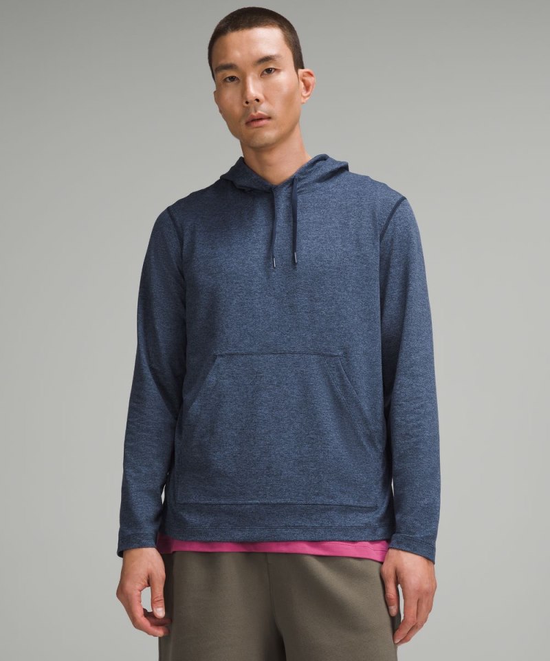 Lululemon Soft Jersey Pullover Hoodie Heathered Mineral Blue / Heathered True Navy Online Outlet Sale