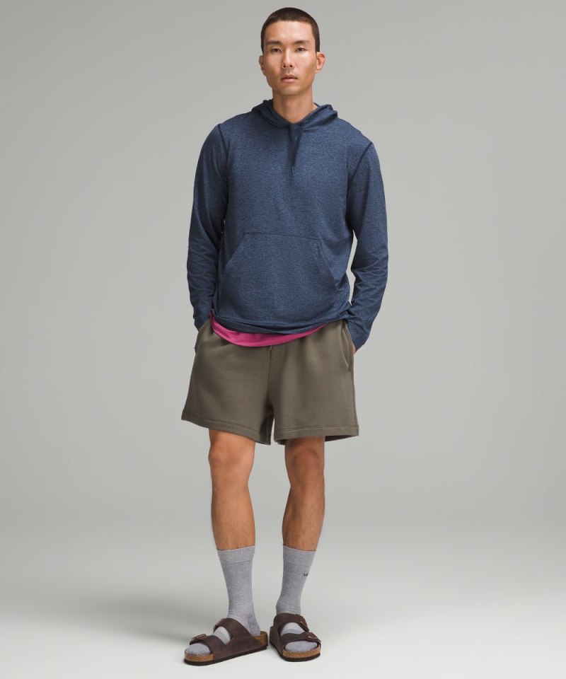 Lululemon Soft Jersey Pullover Hoodie Heathered Mineral Blue / Heathered True Navy Online Outlet Sale